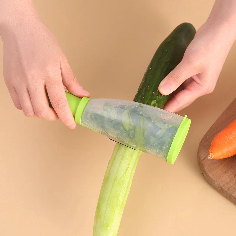 Multifunction Apple and Vegetable Peeler with Storage Tube - Image 2