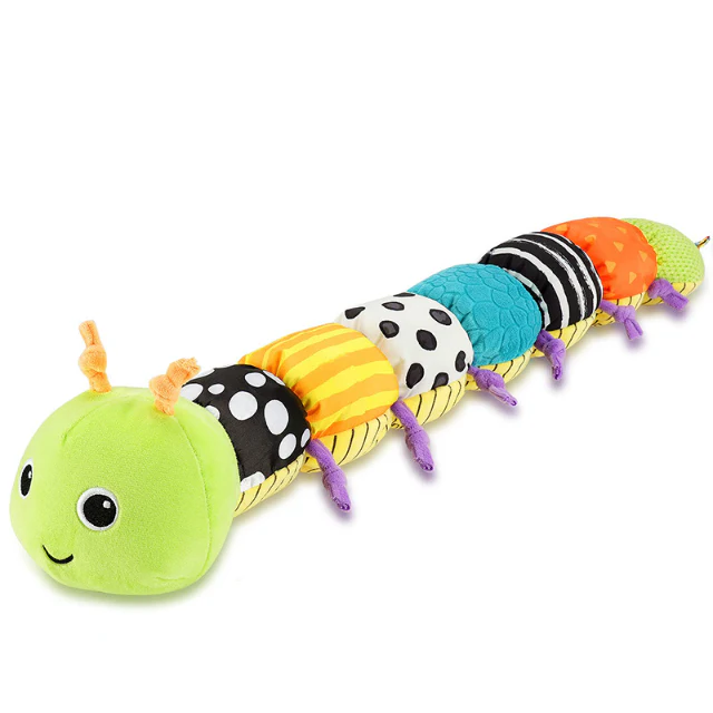 Musical Baby Rattle Stuffed Plush Sensory Caterpillar - Image 2