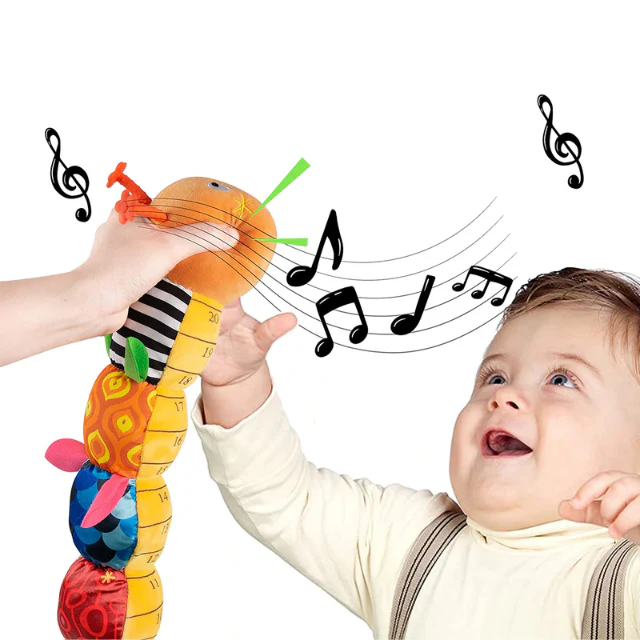 Musical Baby Rattle Stuffed Plush Sensory Caterpillar - Image 6