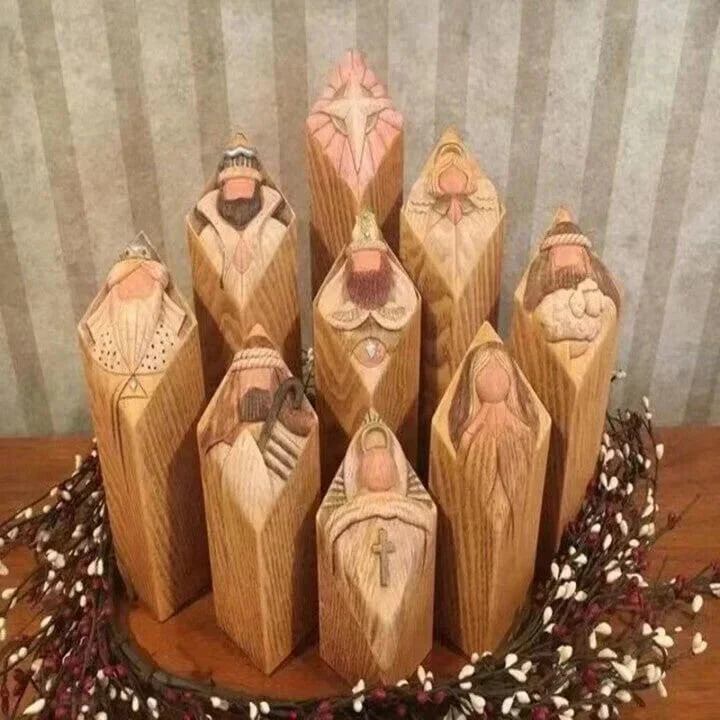 Nativity Scene Column Statues - Image 3