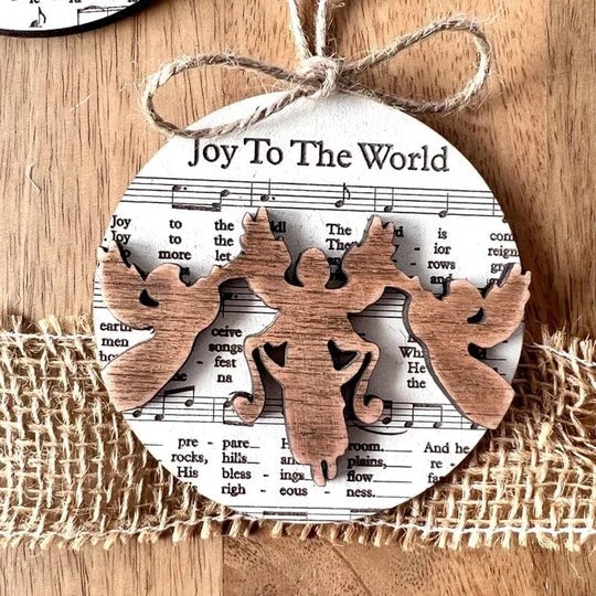 Nativity-Themed Music Sheet Ornament Collection - Image 5