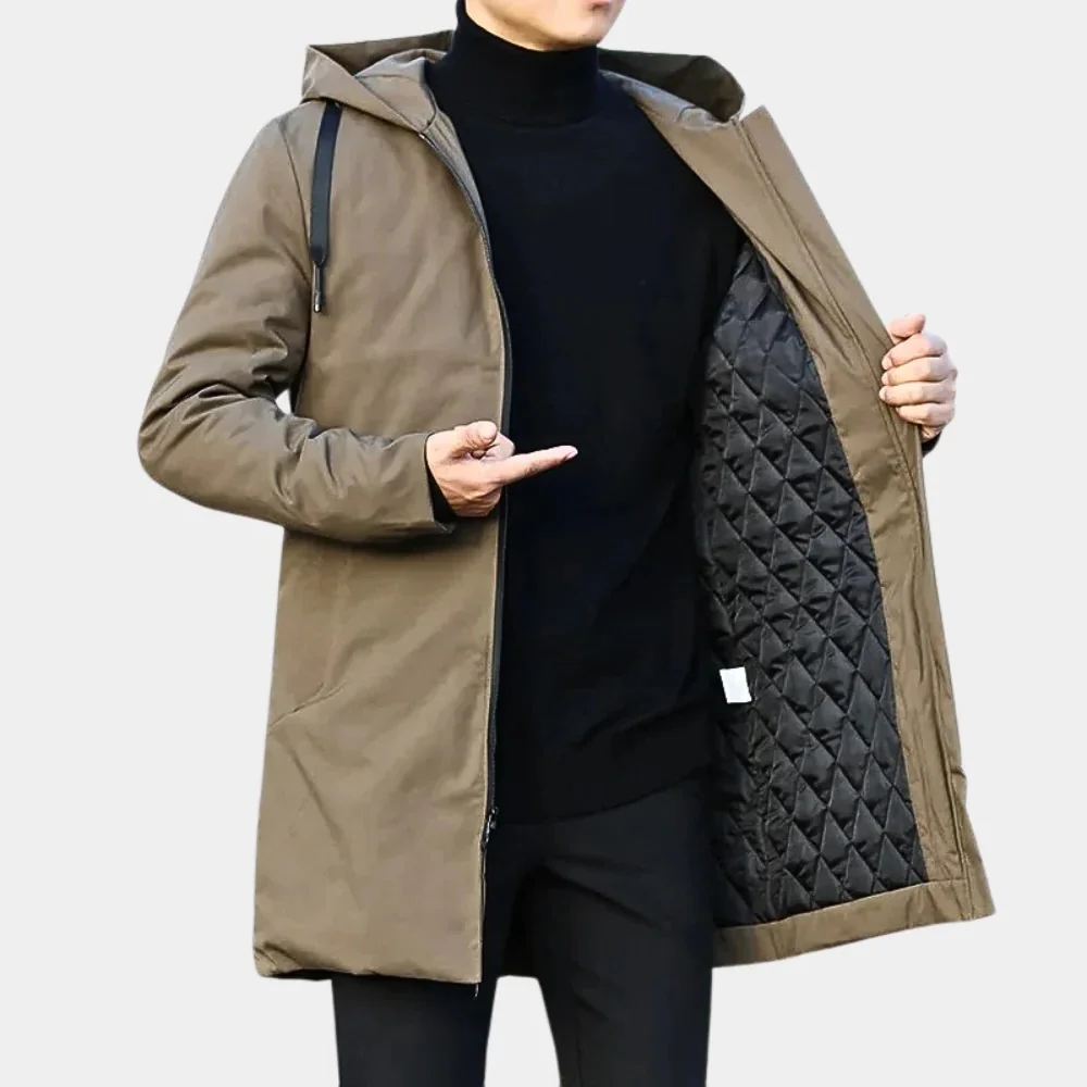 Neat Long Men's Coat - Image 5