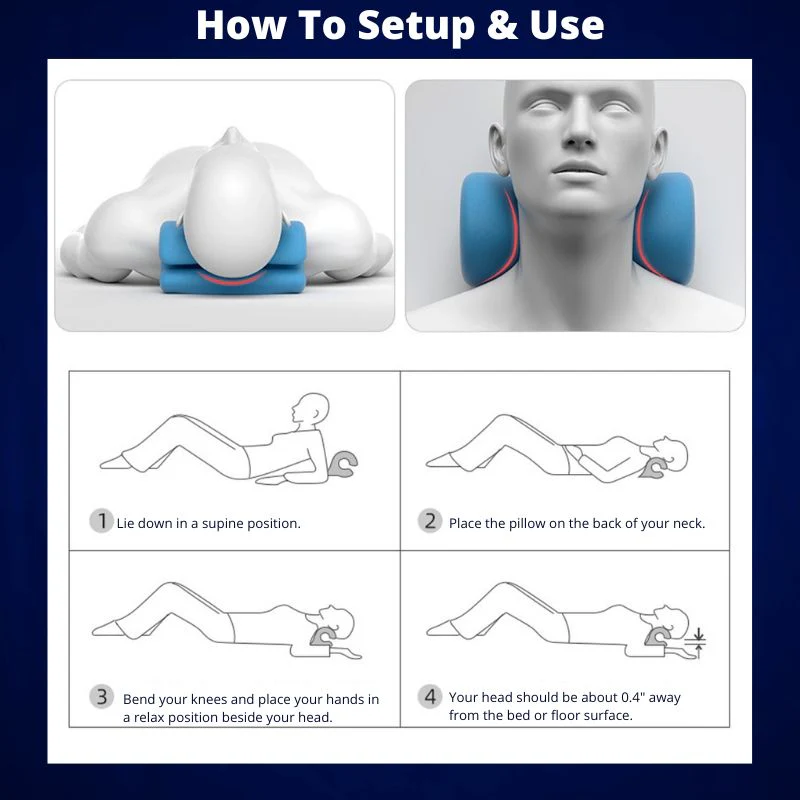 Neck Stretcher Cervical Chiropractic Traction Device Pillow for Pain Relief - Image 6