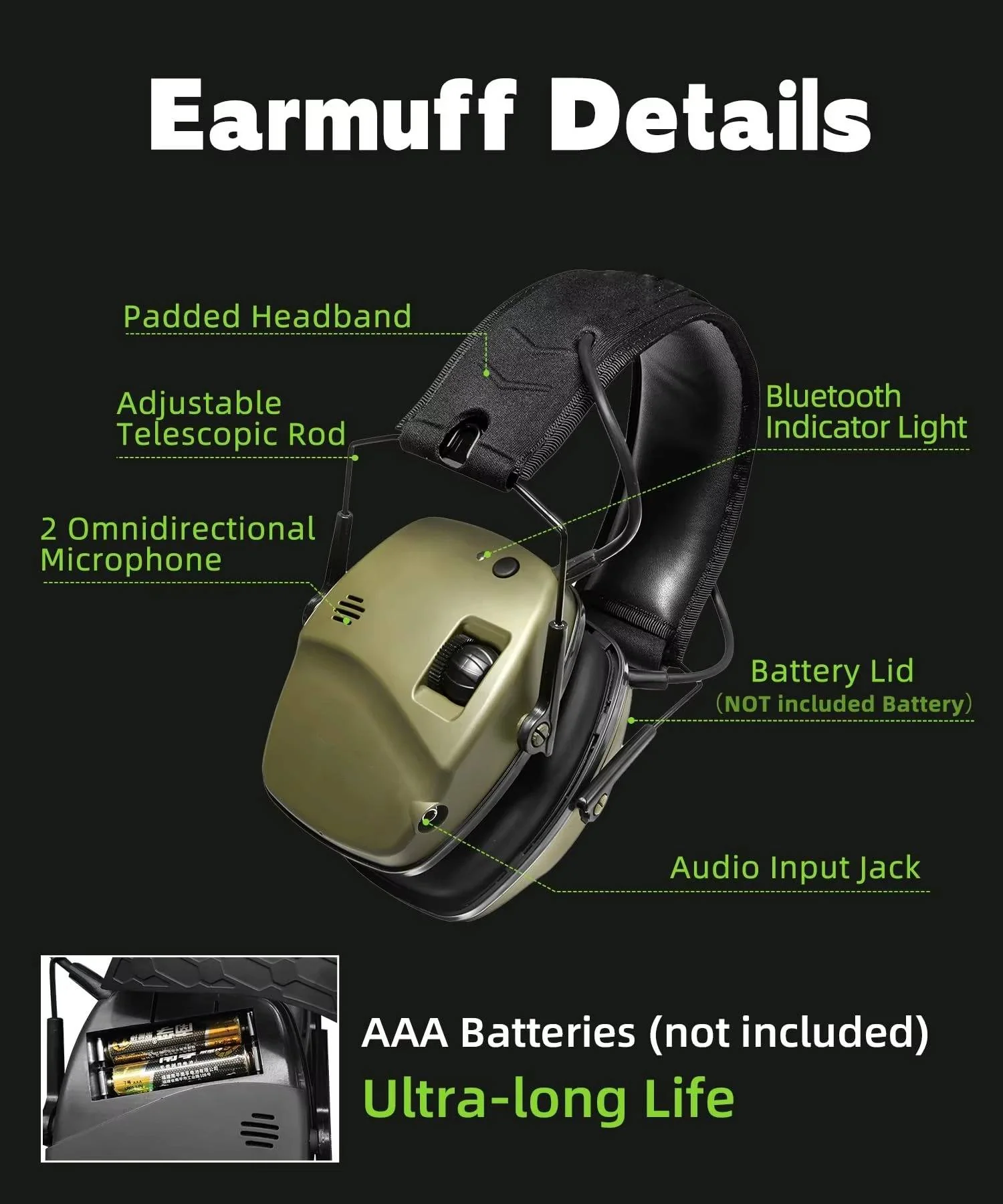 Noise Cancelling Ear Muffs For Shooting - Image 3