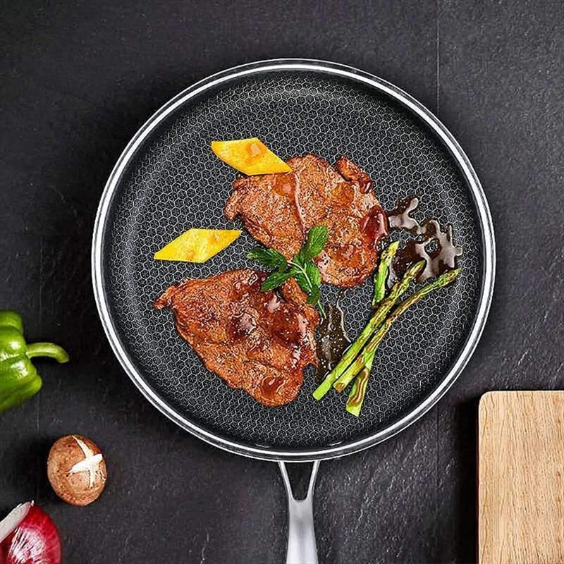 Non-Stick Stainless Steel Frying Pan - Image 3