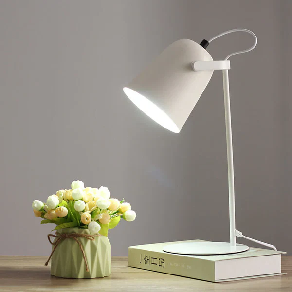 Nordic Macaron Color Creative Iron Bucket Design Light Table Lamp - Image 4