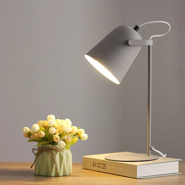 Nordic Macaron Color Creative Iron Bucket Design Light Table Lamp - Image 6