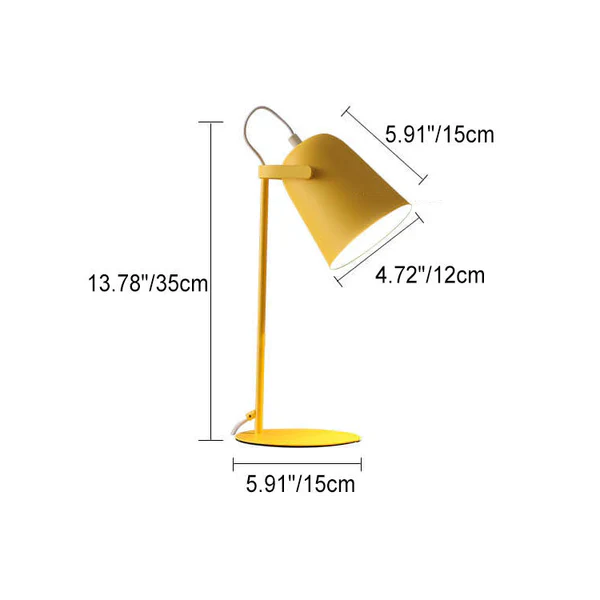 Nordic Macaron Color Creative Iron Bucket Design Light Table Lamp - Image 8