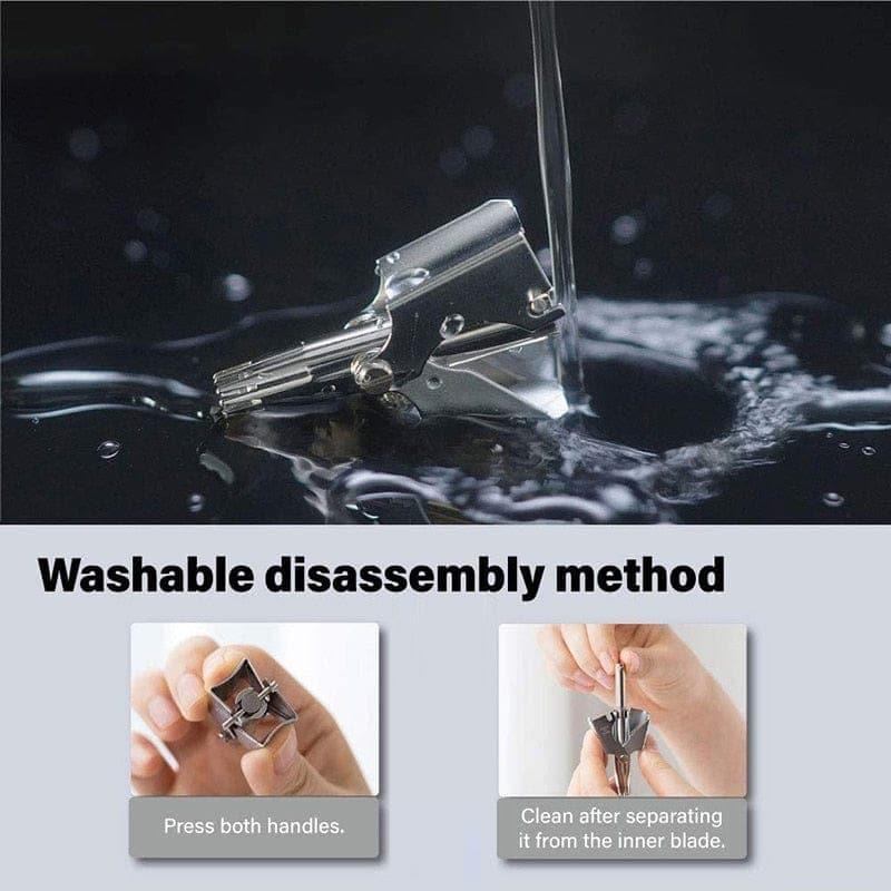 Nose Hair Trimmer for Men Stainless Steel Manual Trimmer - Image 2