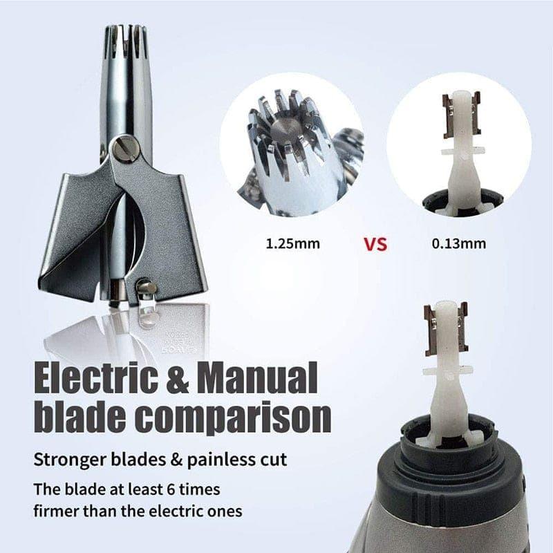 Nose Hair Trimmer for Men Stainless Steel Manual Trimmer - Image 6