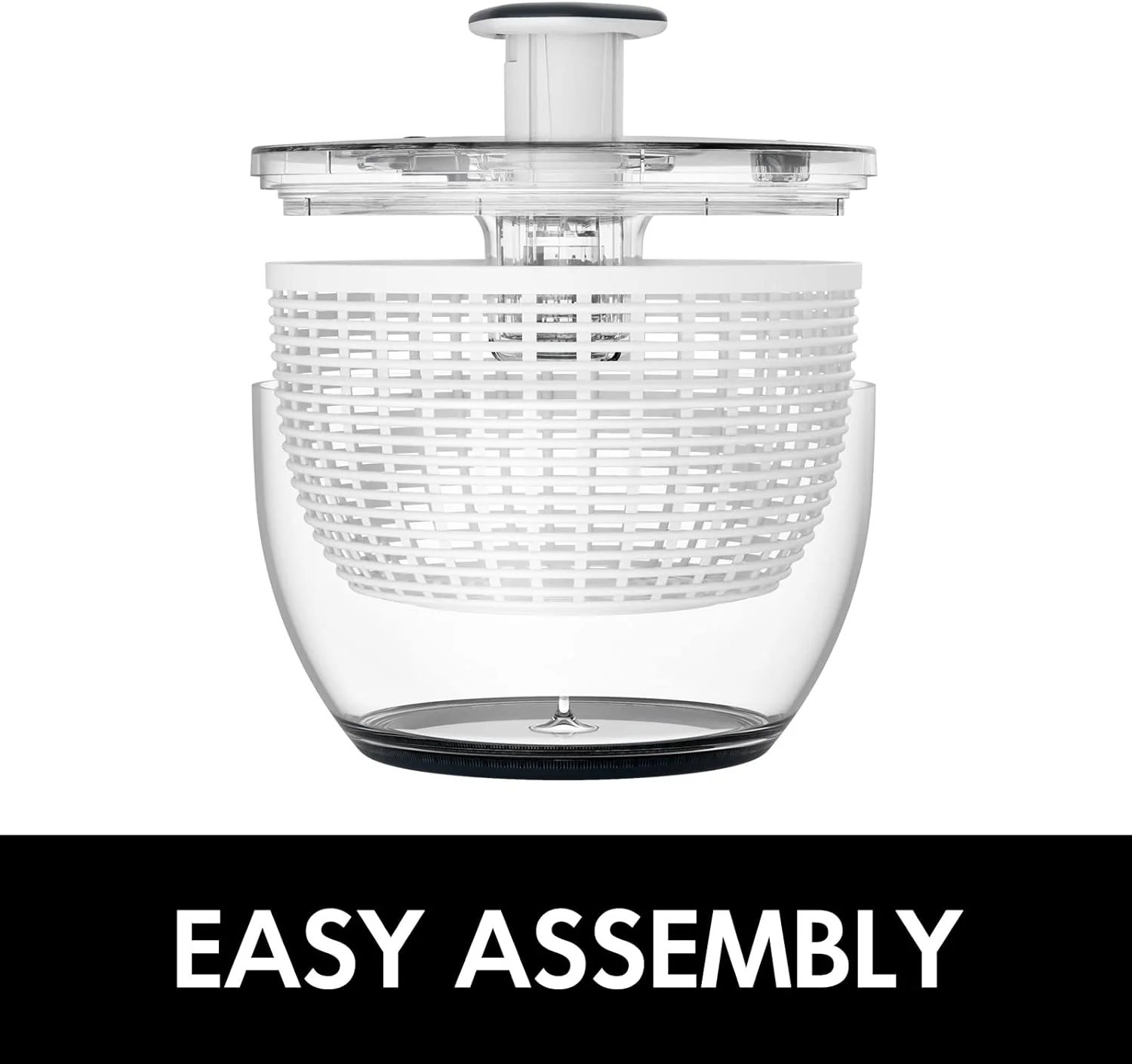 One-Handed Large Lettuce Salad Spinner - Image 8
