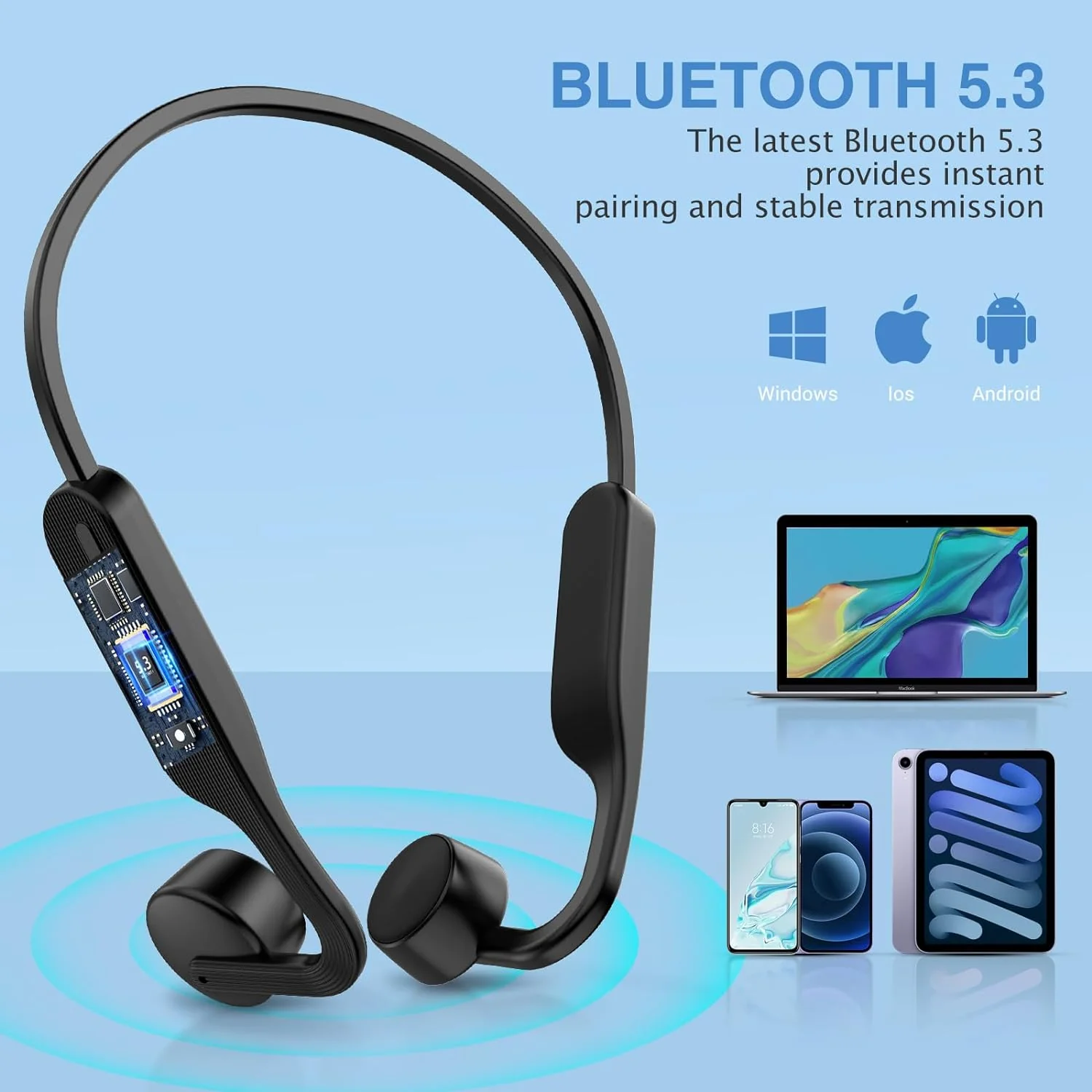 Open Ear Bone Conduction Wireless Headphones - Image 4
