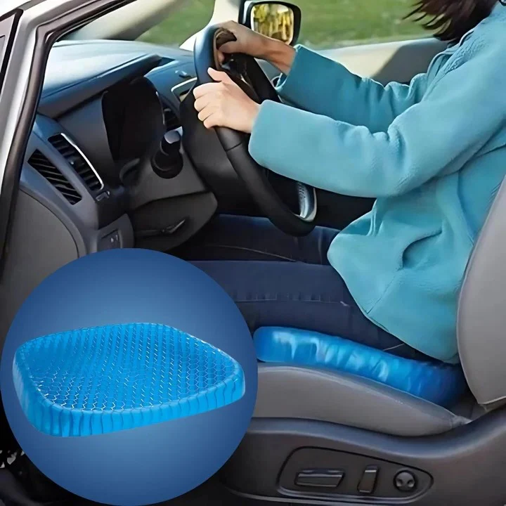 Orthopedic Gel Seat Cushion | Pressure Relief - Tailbone Pain - Lower Back Support - For Office Chair - Car - Wheelchair Use - Image 3