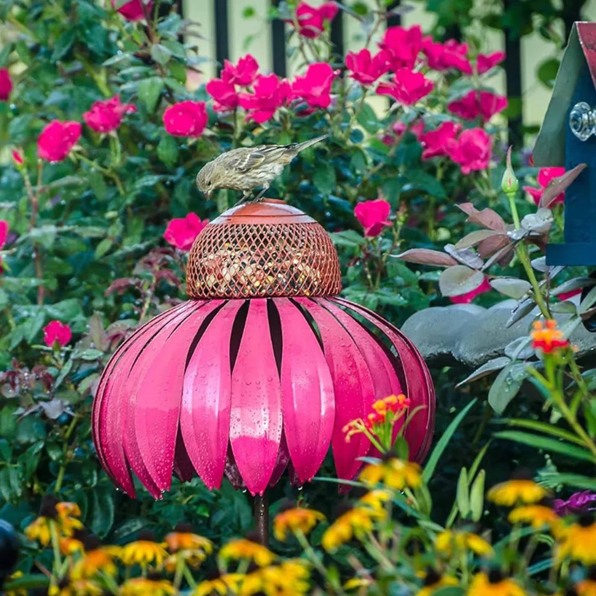 Outdoor Flower Bird Feeder - Image 5