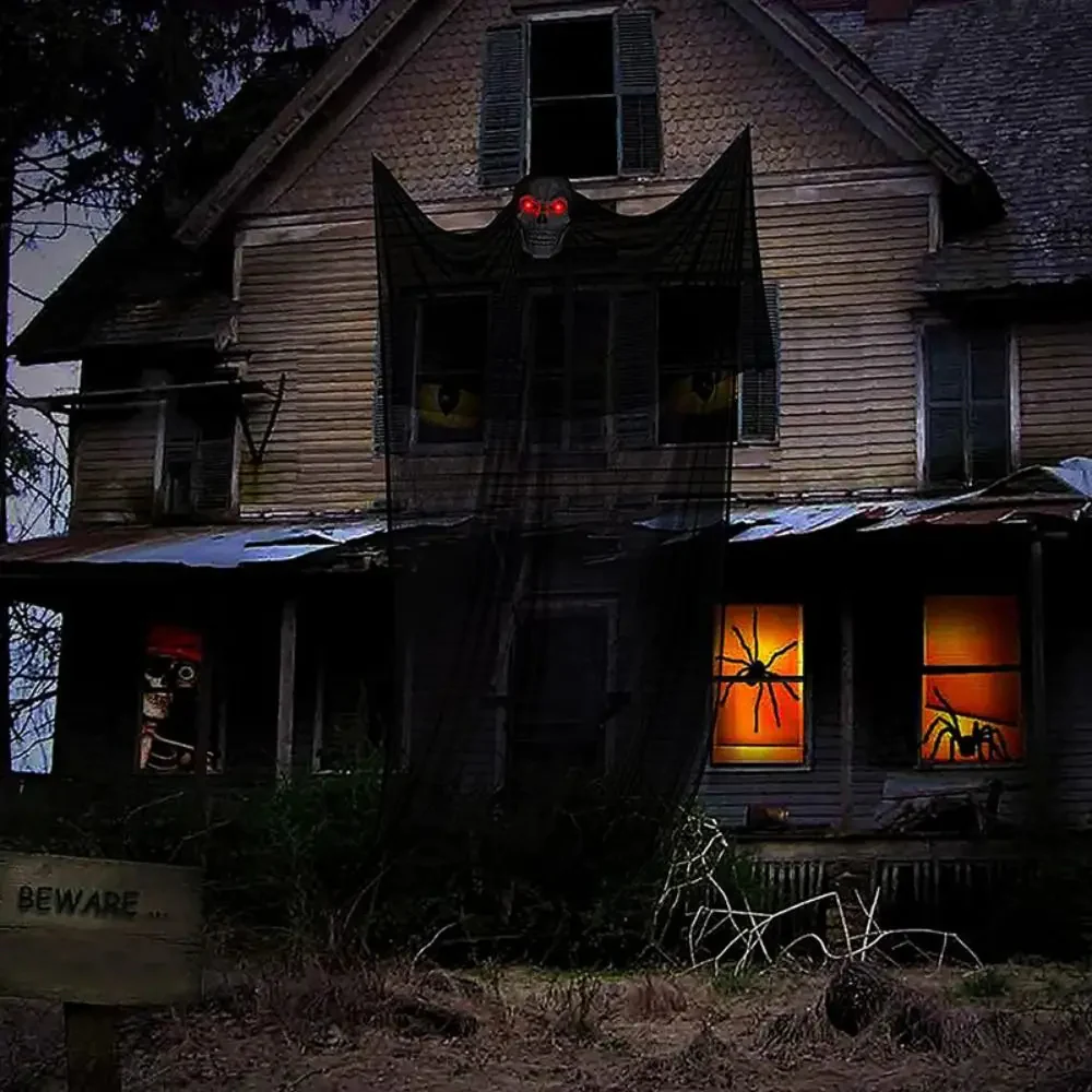 Outdoor Halloween Ghost Decoration with Skeleton Mask - Image 5