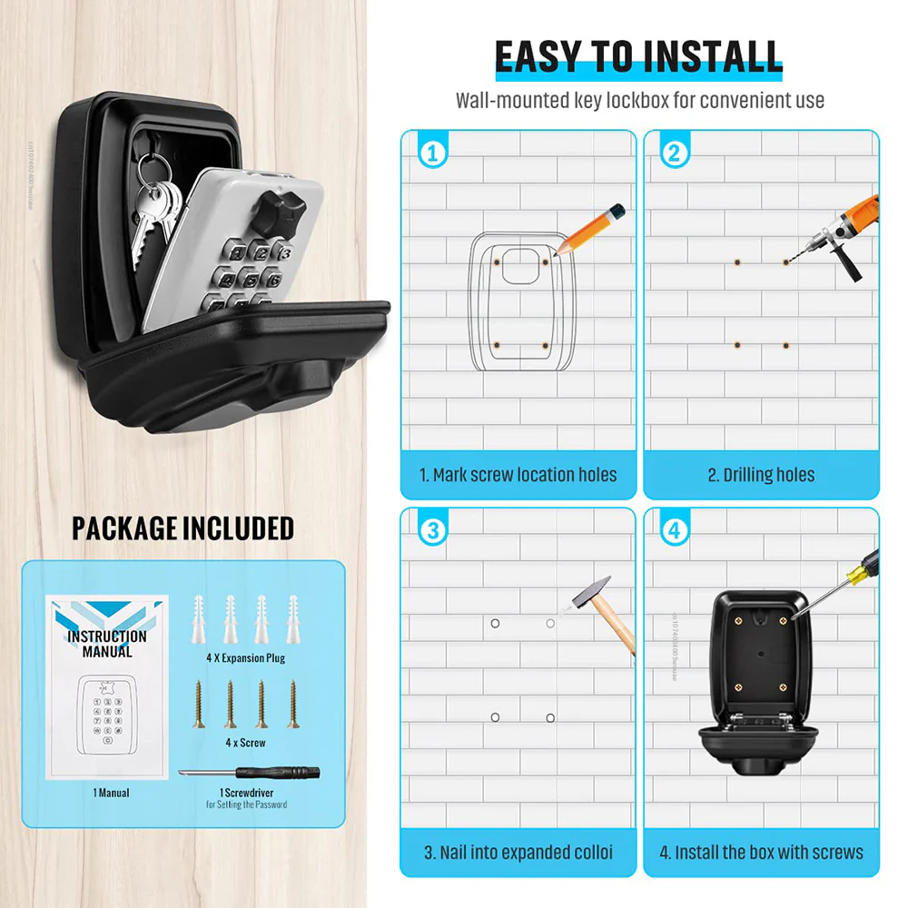 Outdoor Key Cabinet Safe Key Box - Image 5