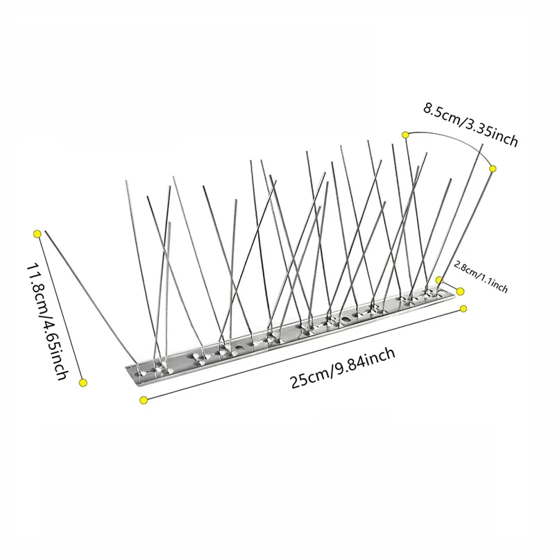 Outdoor Stainless Bird Repeller Spikes - Image 4