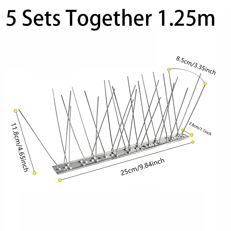 Outdoor Stainless Bird Repeller Spikes - Image 6
