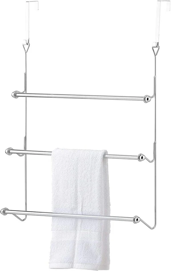 Over The Door Bathroom Towel Bar Rack Holder - Image 4