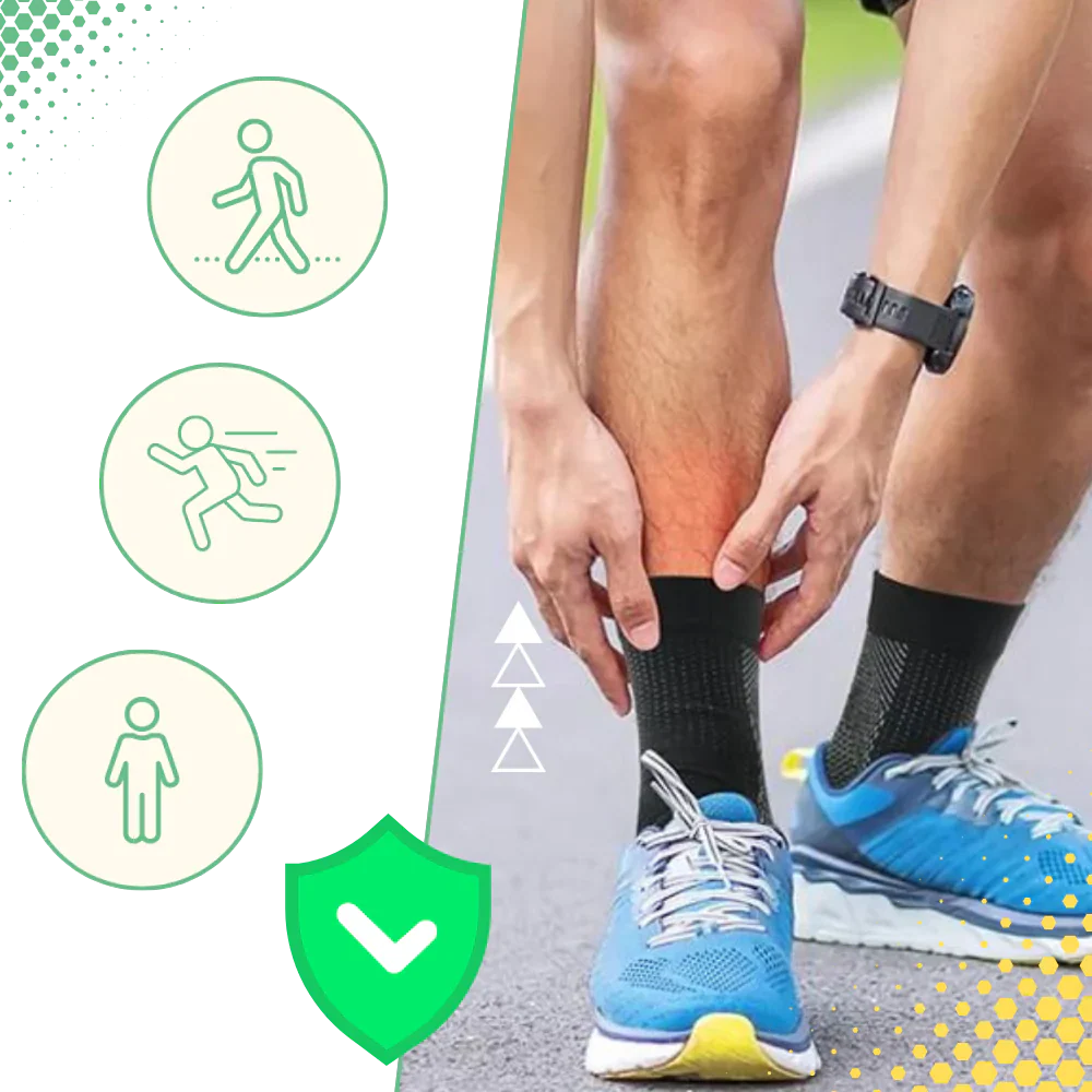 Compression Support Socks with Open-Toe Design and Non-Slip Fit - Image 3