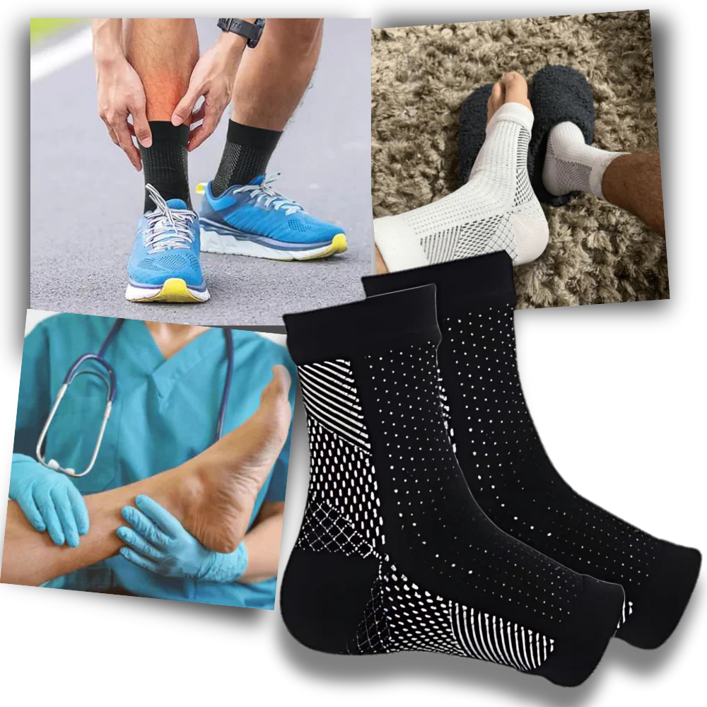 Compression Support Socks with Open-Toe Design and Non-Slip Fit - Image 5