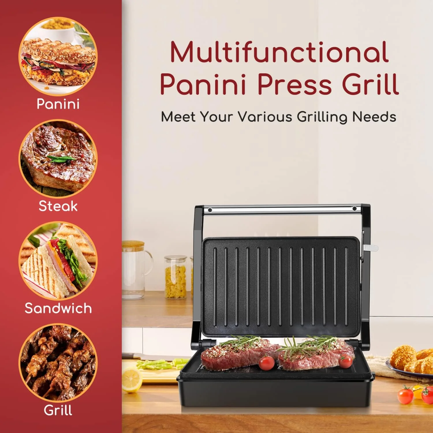 Panini Press Sandwich Maker - Image 6