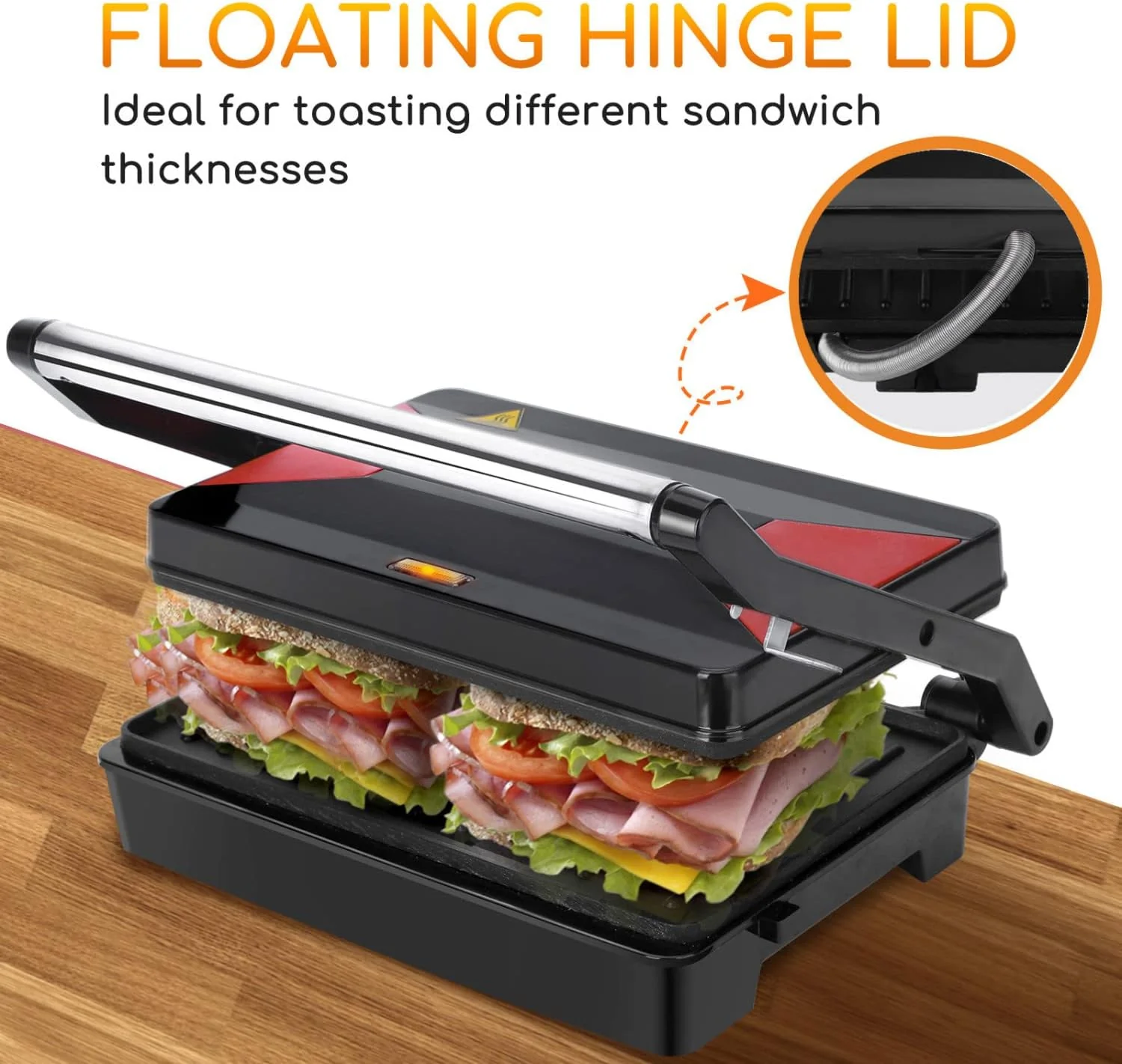Panini Press Sandwich Maker - Image 7