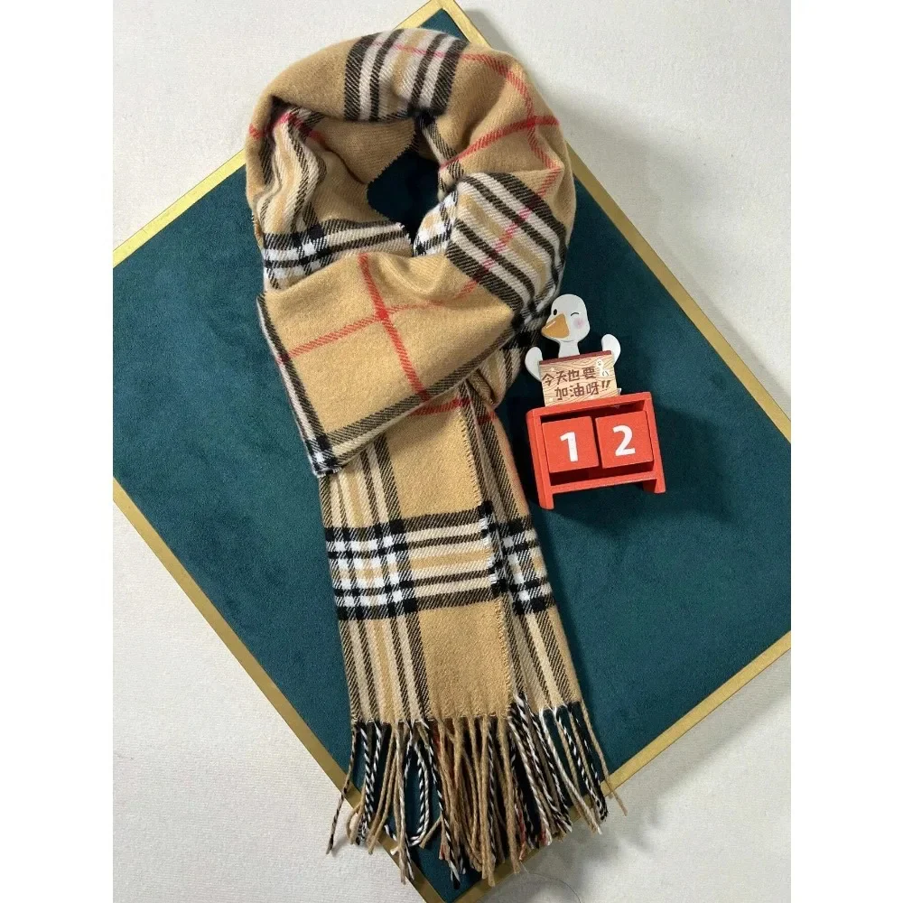 Plaid Cashmere Feel Winter Scarf and Neck Warmer - Image 4