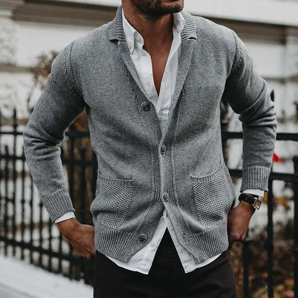 Plain cardigan with pockets - Image 2