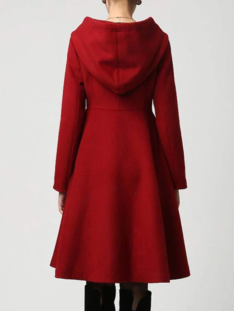 Plain Coat with Simple Button - Image 7