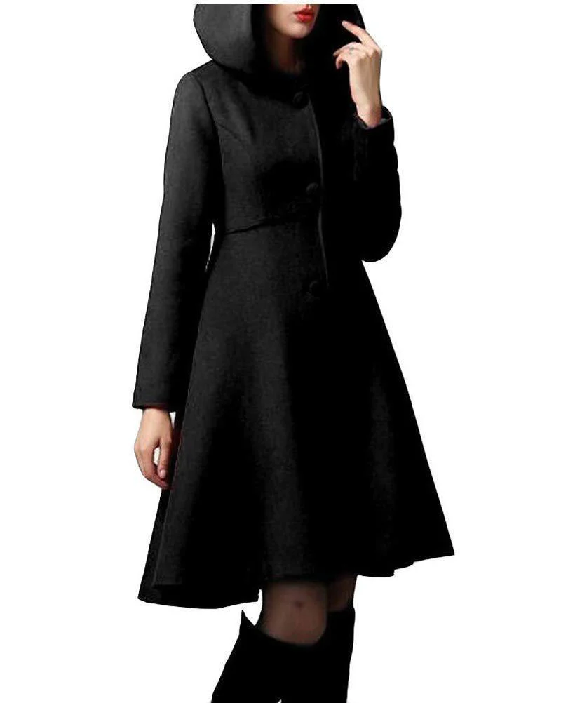 Plain Coat with Simple Button - Image 8