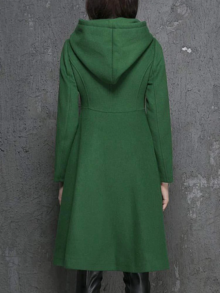 Plain Coat with Simple Button - Image 9