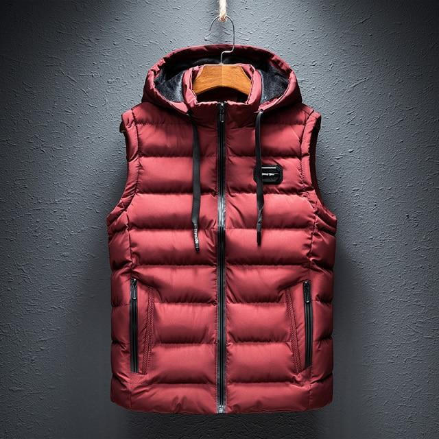 Plain Hooded Vest - Image 2