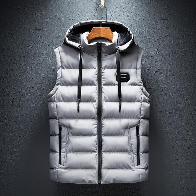 Plain Hooded Vest - Image 3