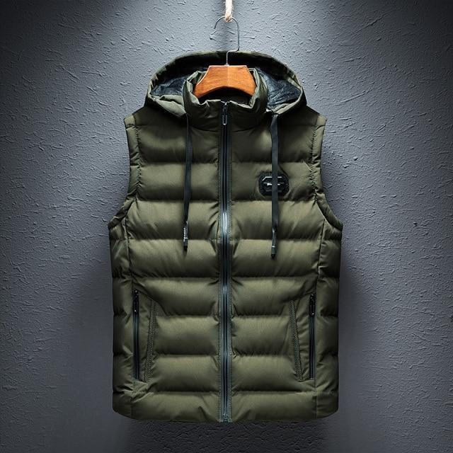Plain Hooded Vest - Image 5