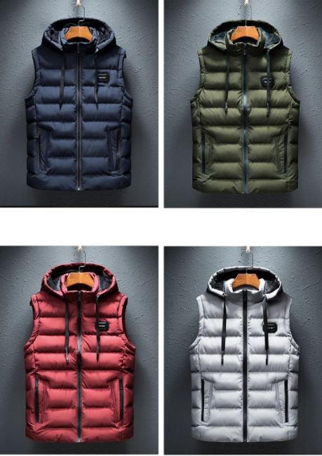 Plain Hooded Vest - Image 6