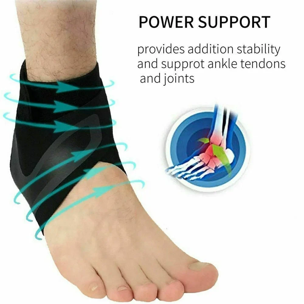 Plantar Ankle X Wrap Brace Support Compression Sleeve - Image 4