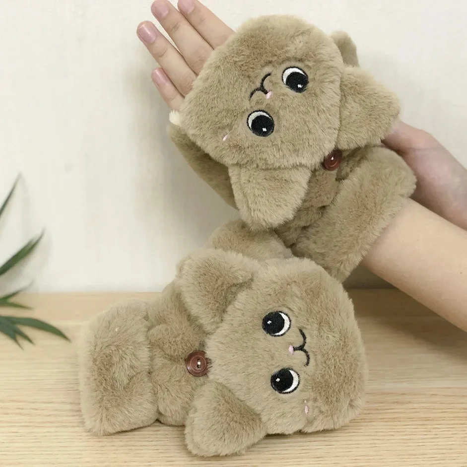 Plush Animal Fingerless Gloves - Image 6