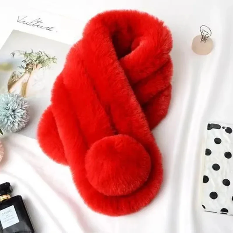 Plush Faux Fur Winter Scarf - Image 10