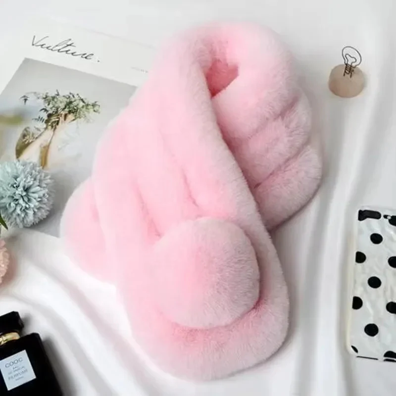 Plush Faux Fur Winter Scarf - Image 6