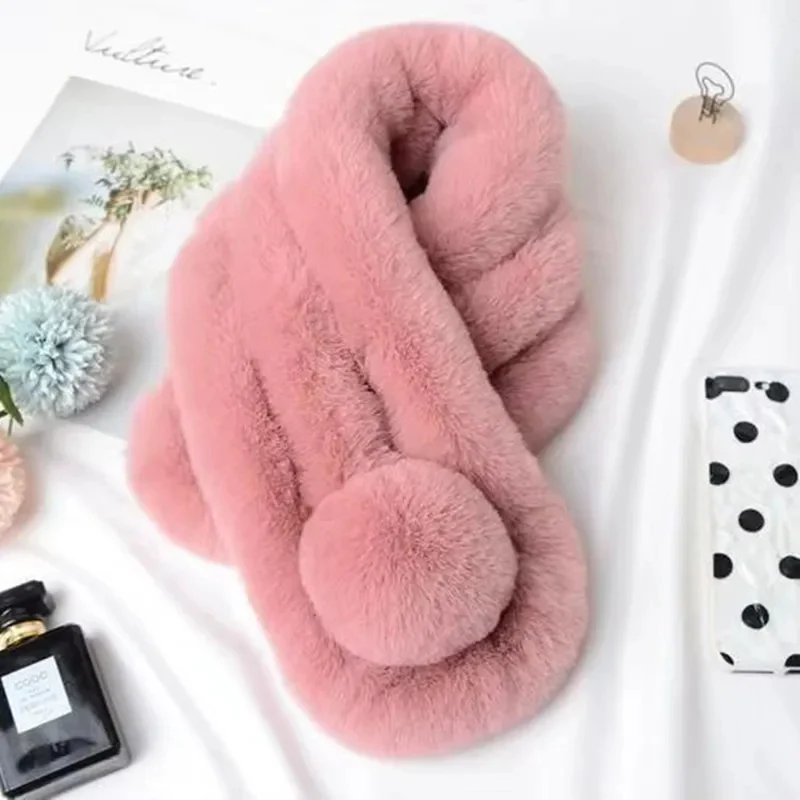 Plush Faux Fur Winter Scarf - Image 8