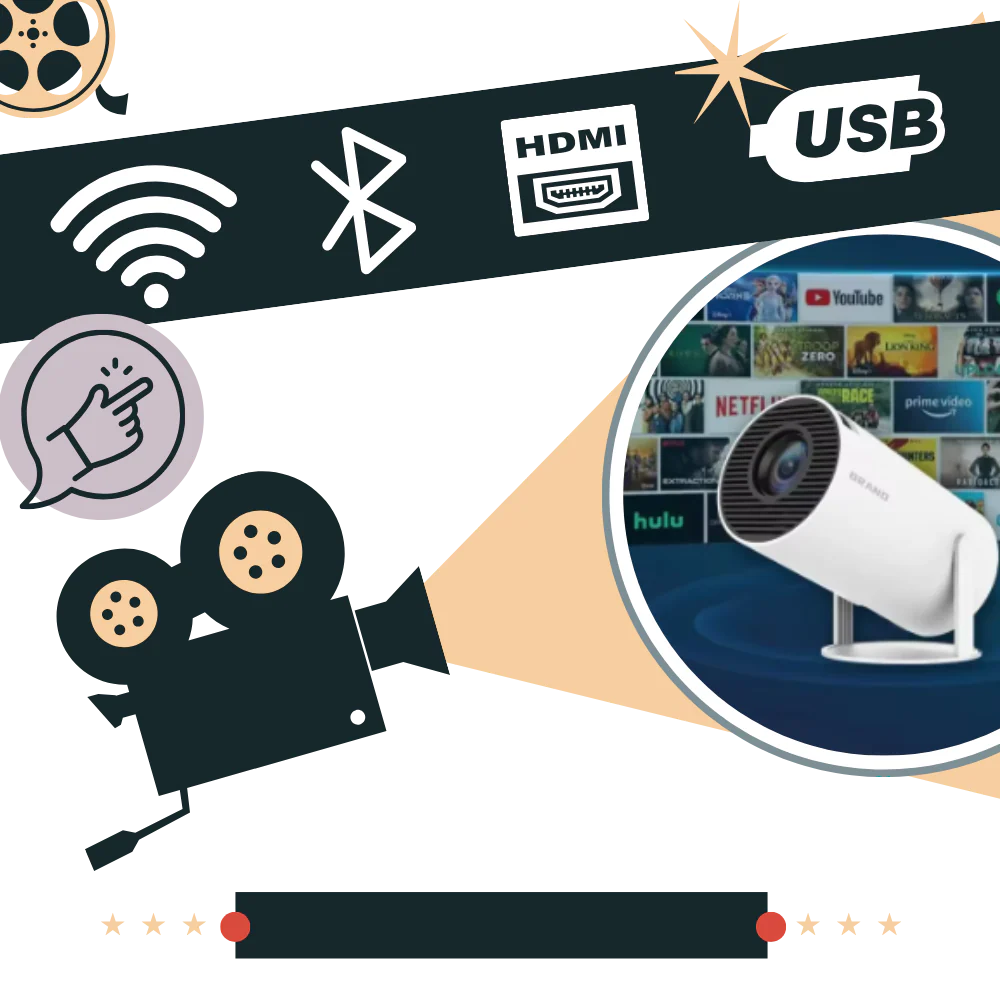 Portable 4K ultra HD projector - Image 4