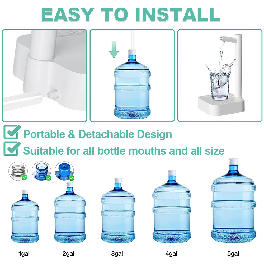Portable Desktop Electric Water Dispenser with USB Charging - Image 3