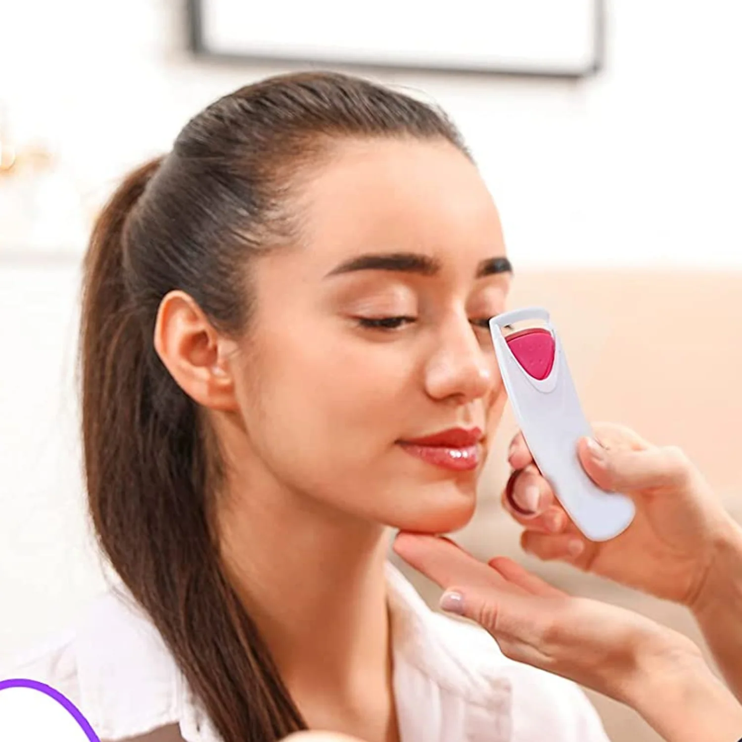 Portable Electric Heated Eyelash Mascara Falsies Curler - Image 2