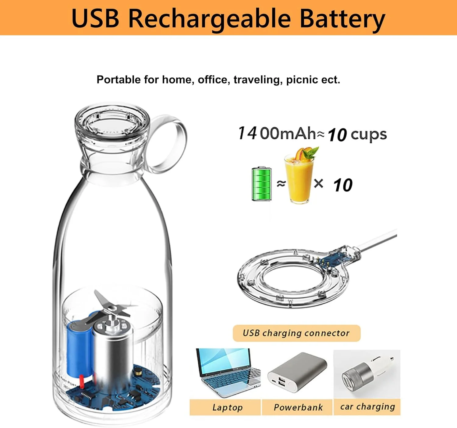 Portable Electric Juicer Blender - Image 6