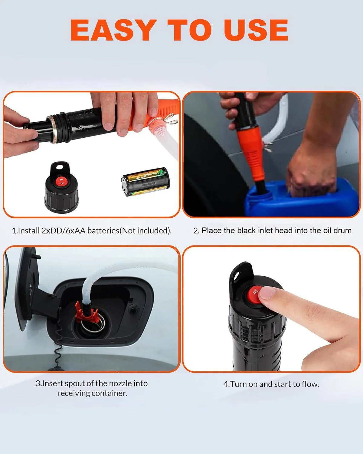Portable Electric Siphon Pump For Gas, Fuel, Diesel, Water Transfer - Image 4