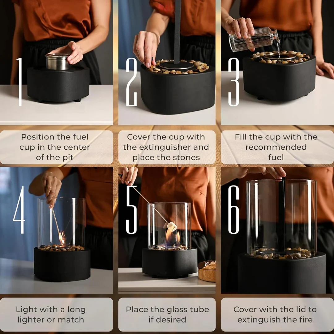 Portable Glass Tabletop Fireplace - Image 17