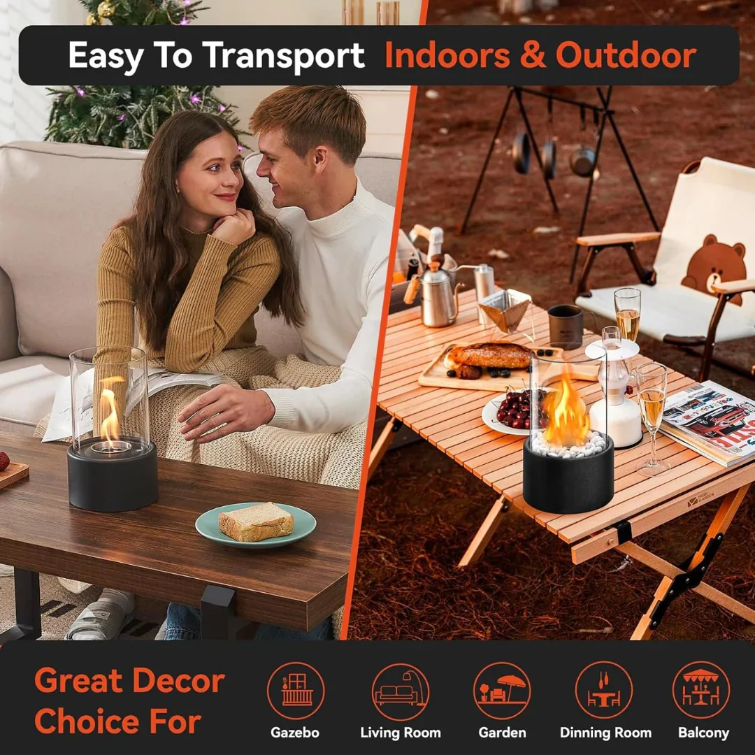 Portable Glass Tabletop Fireplace - Image 22