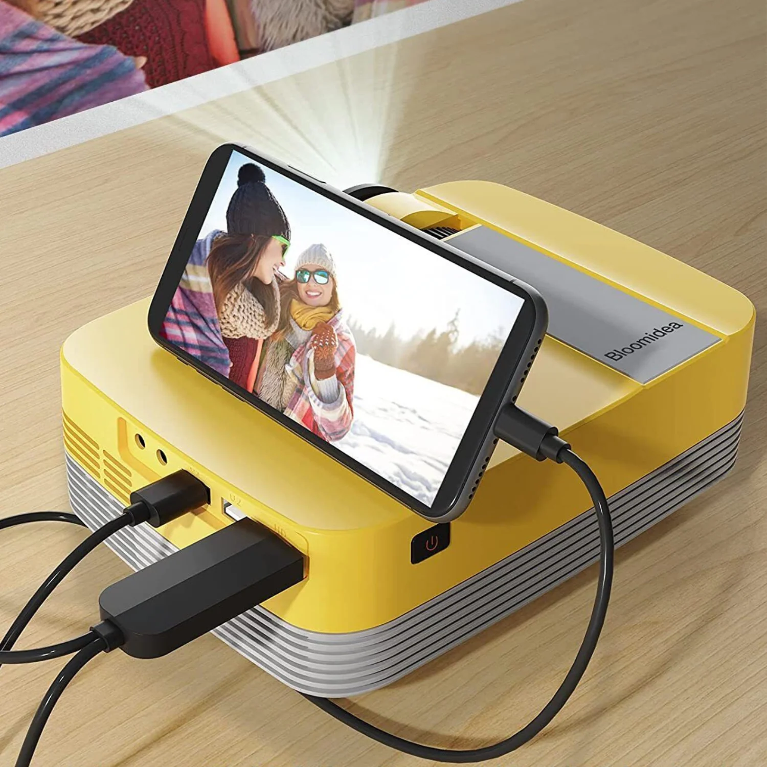 Portable HD Mini Smart USB Multi Device Mobile Laptop Projector - Image 3