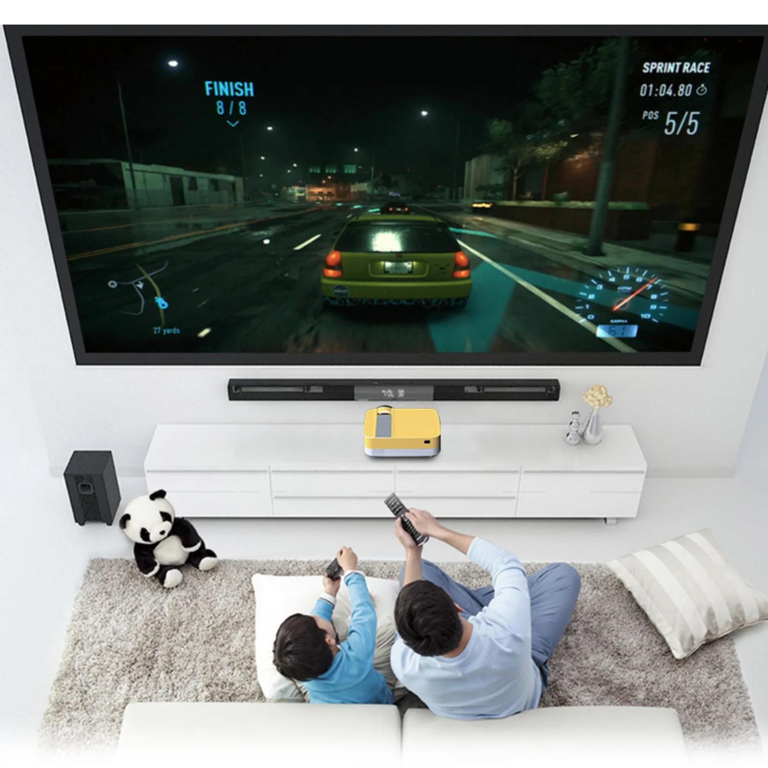 Portable HD Mini Smart USB Multi Device Mobile Laptop Projector - Image 8